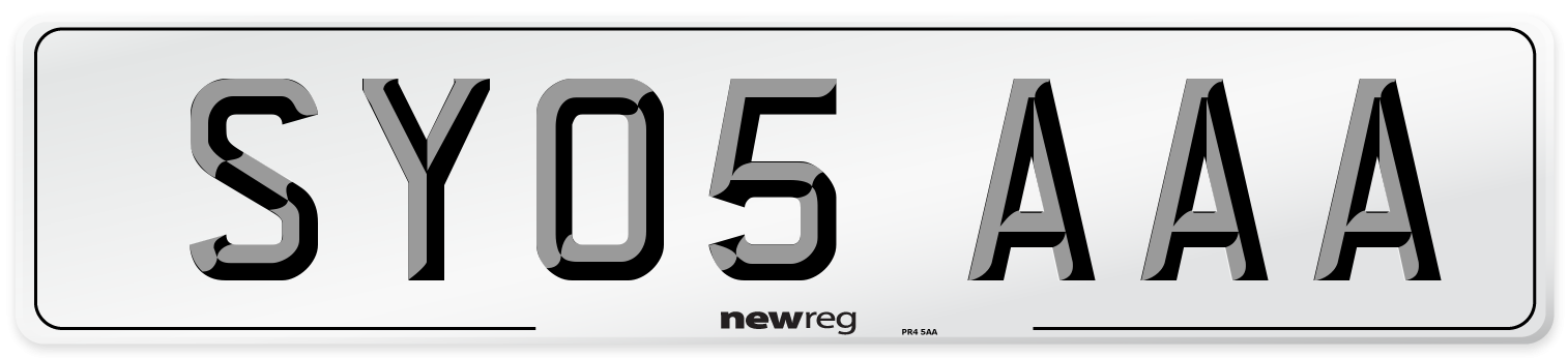SY05 AAA Number Plate from New Reg